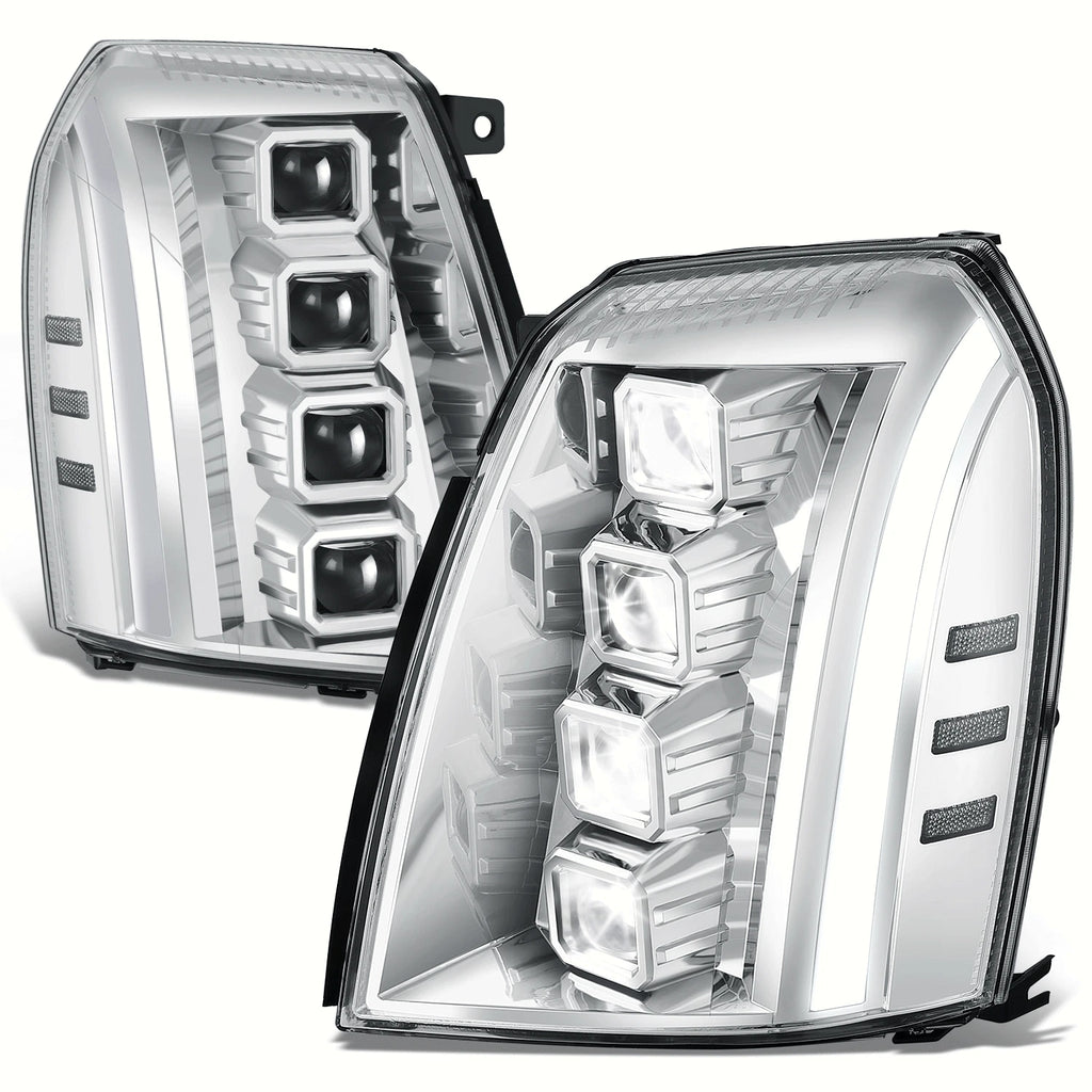 Quad Projector Switchback LED Headlights for Cadillac Escalade ESV EXT (2007–2014)