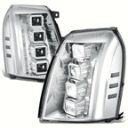 Quad Projector Switchback LED Headlights for Cadillac Escalade ESV EXT (2007–2014)