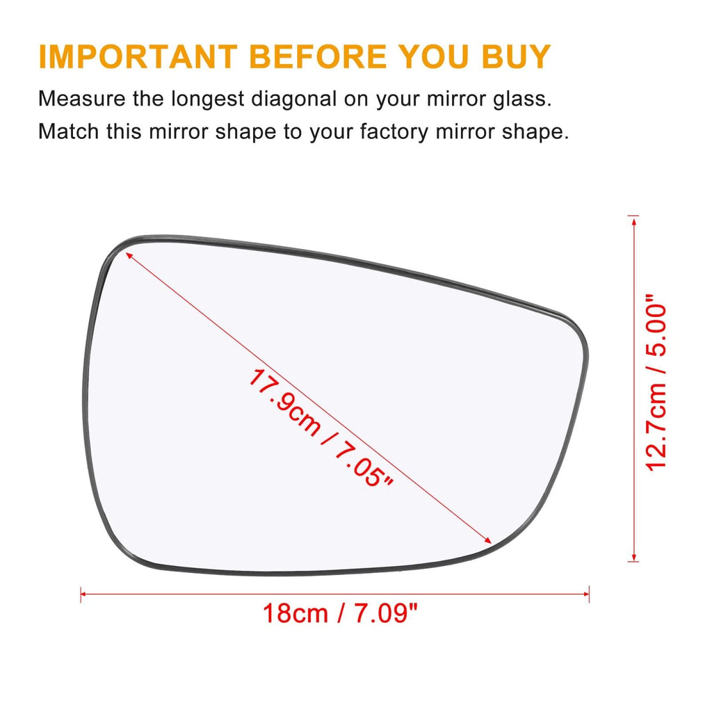 Right Passenger Side Heated Mirror Glass for Hyundai Elantra Accent (1)