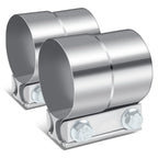 2X 2.5" Lap Joint Exhaust Band Clamp for