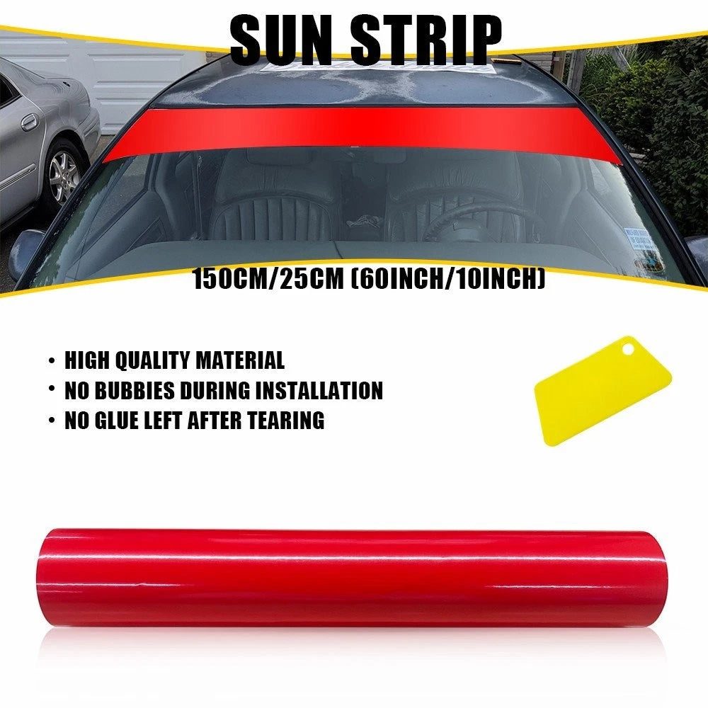 60x10'' Car Window Tint Vinyl Decal Strip for Windshield (Universal)