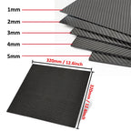 3K Real Carbon Fiber Sheet Laminate Panel 320x320mm 1-5mm Thickness