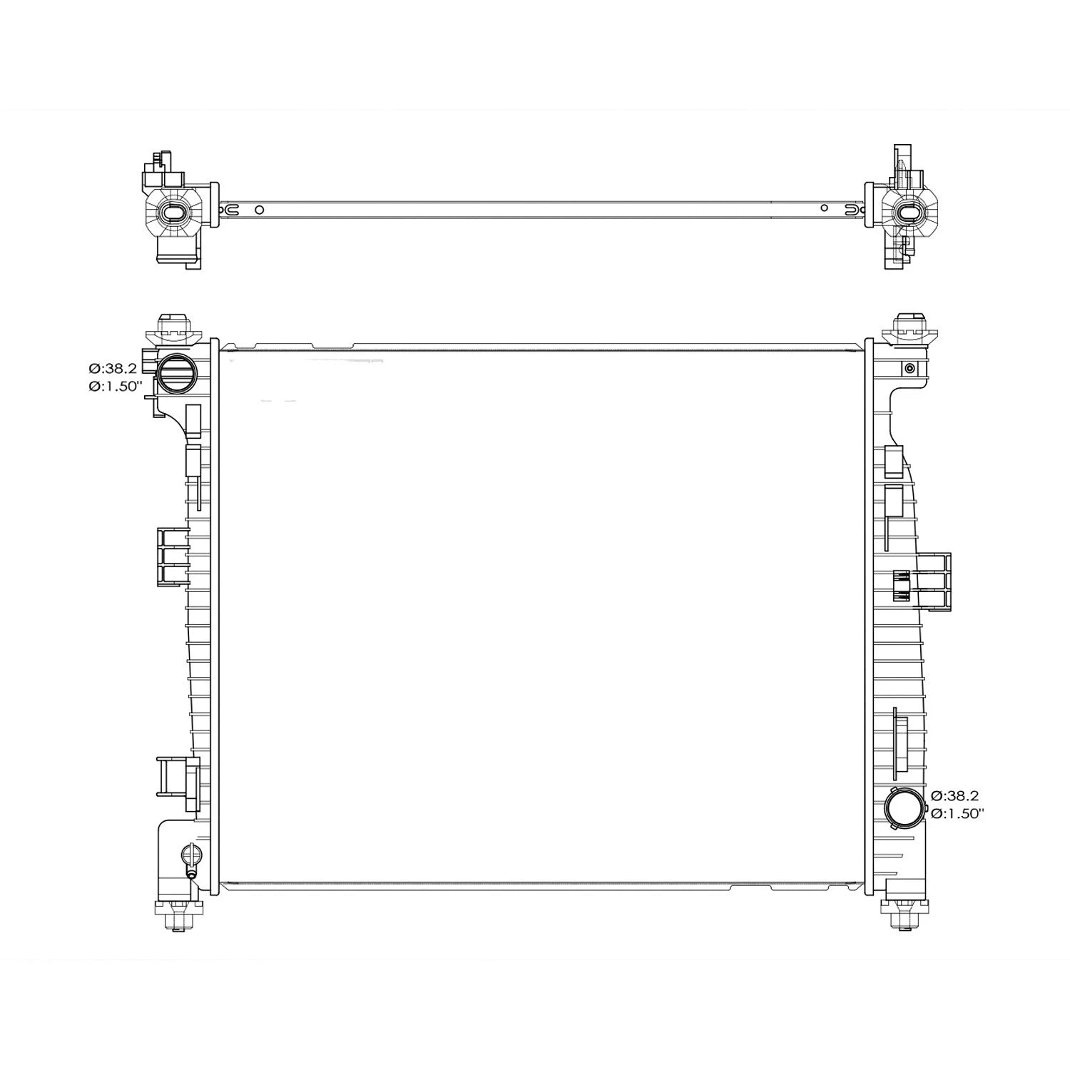Replacement Plastic/Aluminum Radiator w/R134A (See compatibility Chart)