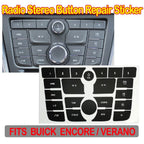 Car Radio Button Repair Decal Sticker Set for Buick Verano, Encore (2012-2015)