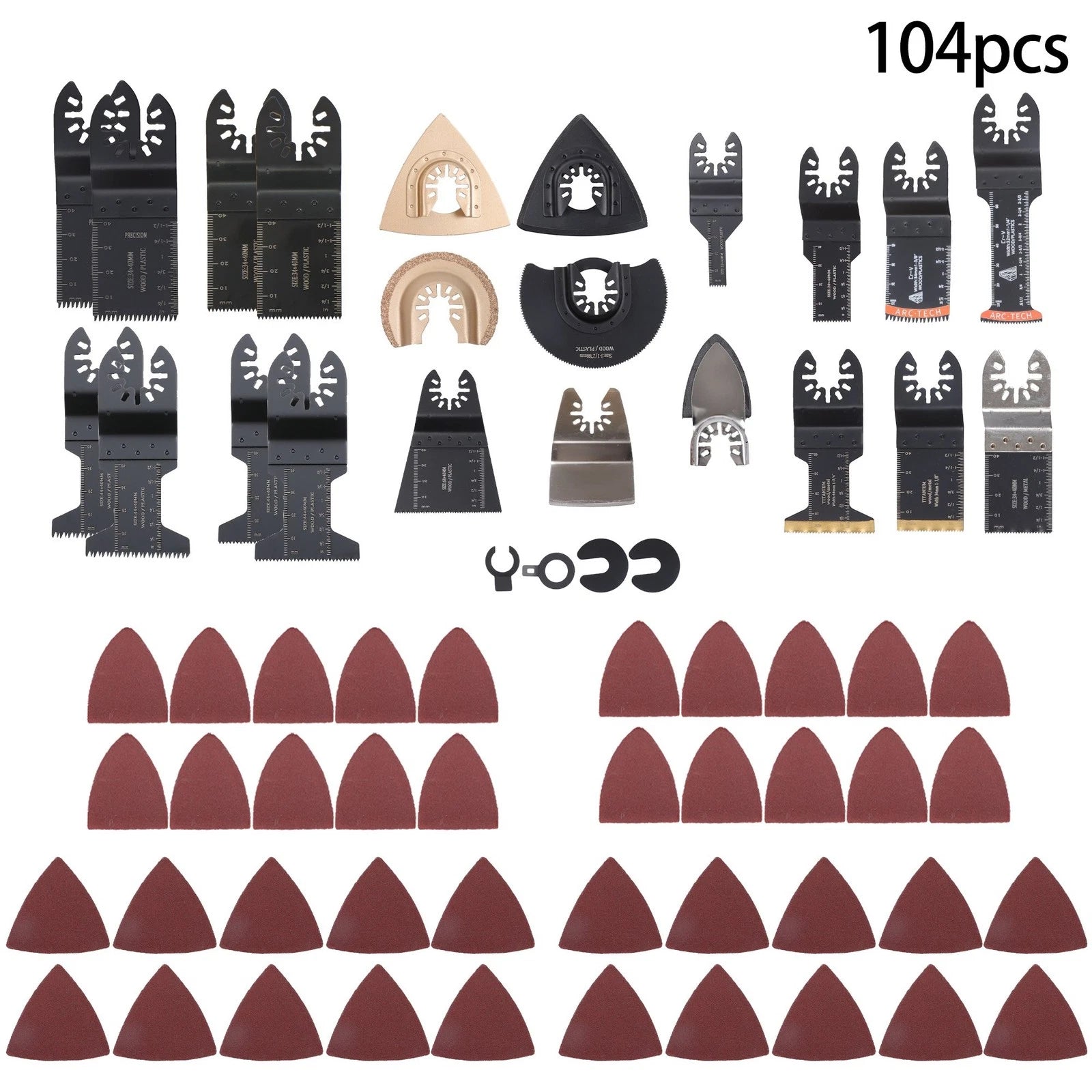 104 PCS Oscillating Saw Blade Kit for Multitool