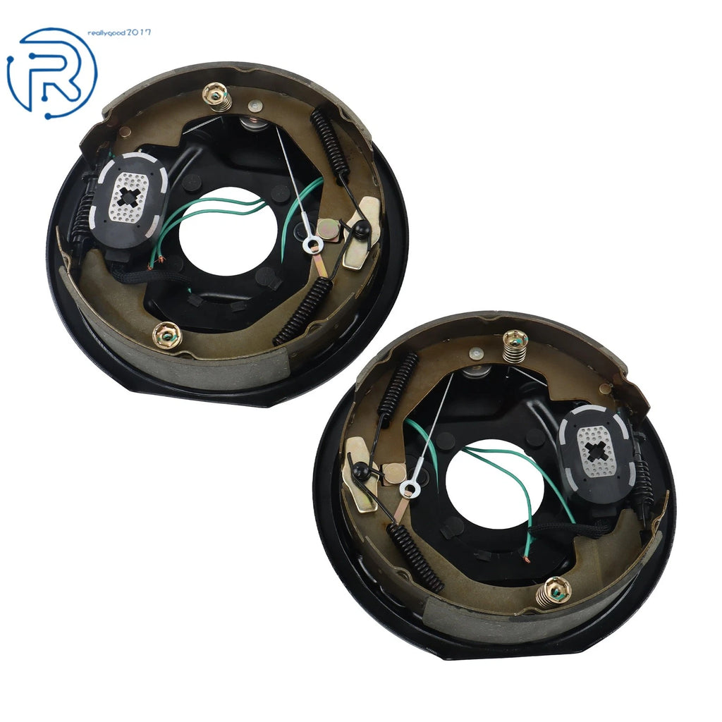 2X Electric Trailer Brake Self-Adjusting Assembly LH+RH 10"x2-1/4" for 3500 lbs
