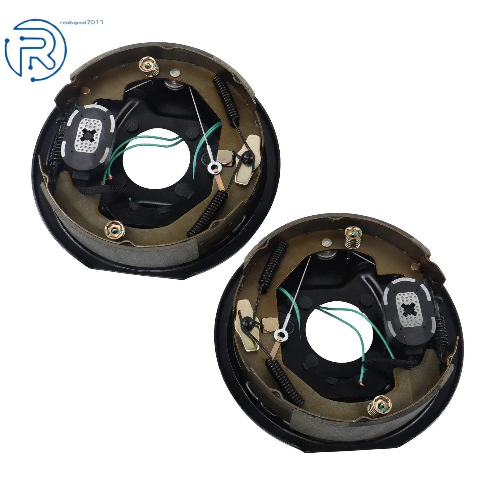 2X Electric Trailer Brake Self-Adjusting Assembly LH+RH 10"x2-1/4" for 3500 lbs