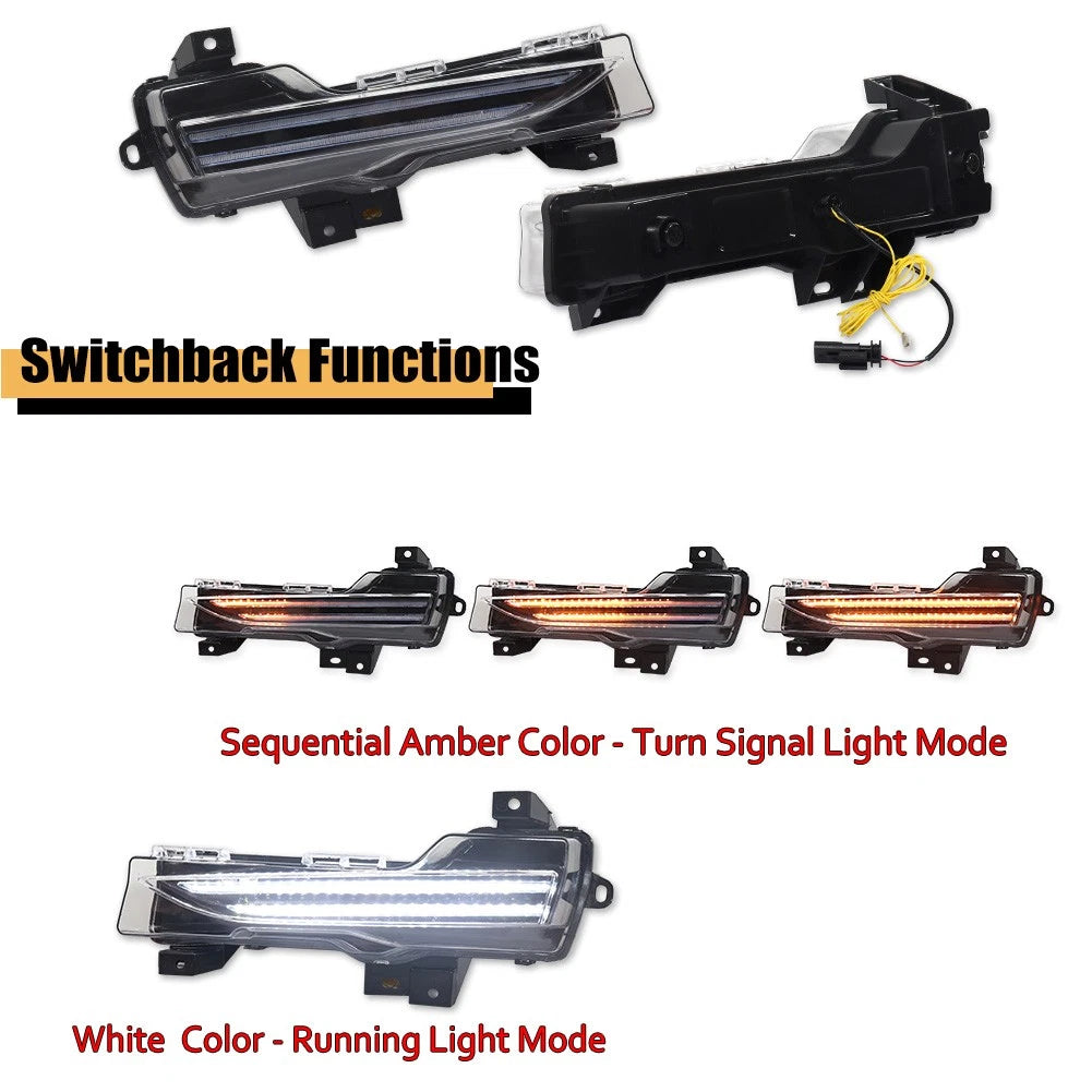 Switchback LED Sequential Signal Fog Lights for Tesla Model 3, Model Y