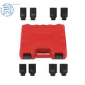 Set of 8 Deep Impact Sockets for Spindle Axle Nut (29mm-39mm)
