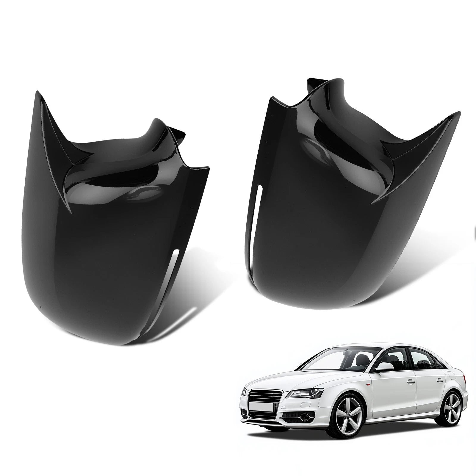 Mirror Housing Covers for Audi A6 S6 RS6 A3 Q3 2009-2012 Gloss Black