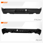 Rear Step Bumper for Ram 1500 (2019–2024) w/ Dual Exhaust Cutout, License Lamps, Black