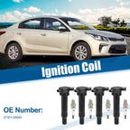 Set of 8 Ignition Coil Packs & Spark Plugs for Hyundai Accent (2010–2017) 27301-26640