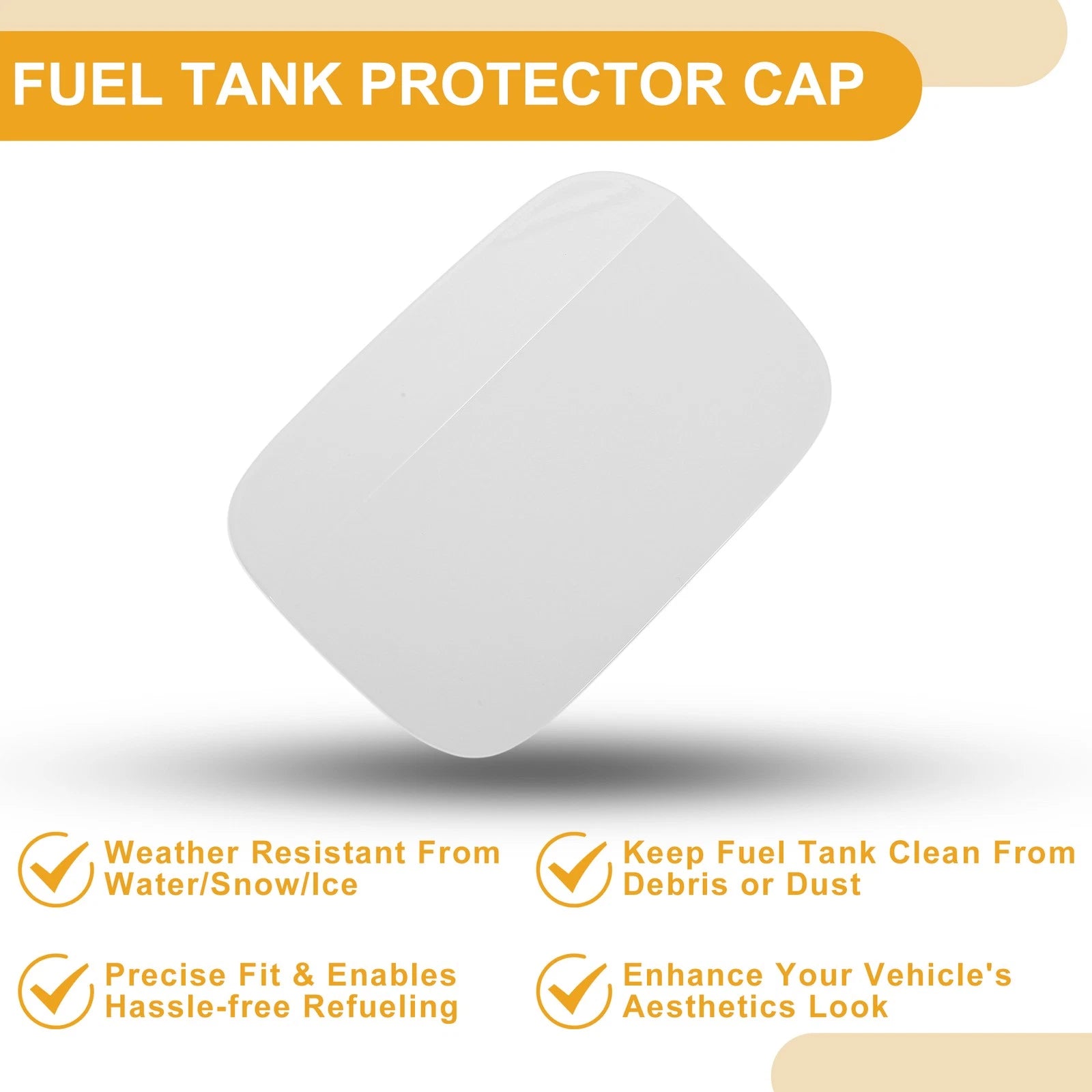 Fuel Tank Door Cap for Volkswagen Passat (2012–2018) White