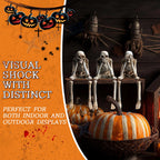 Set of 3 Halloween Statues for Speak See Hear No Evil Skeleton Skull (1990-1990)