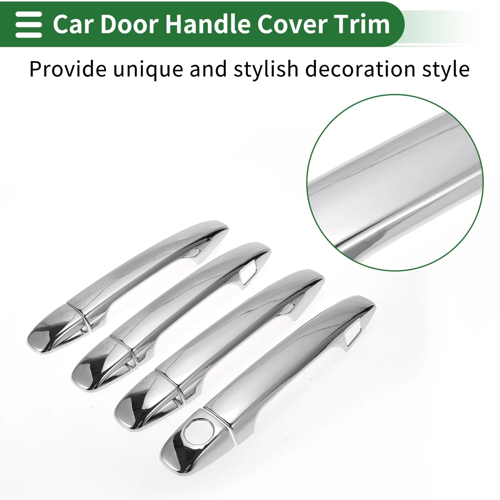 Door Handle Cover Trim for Toyota Prius (2010–2015) - Silver Tone