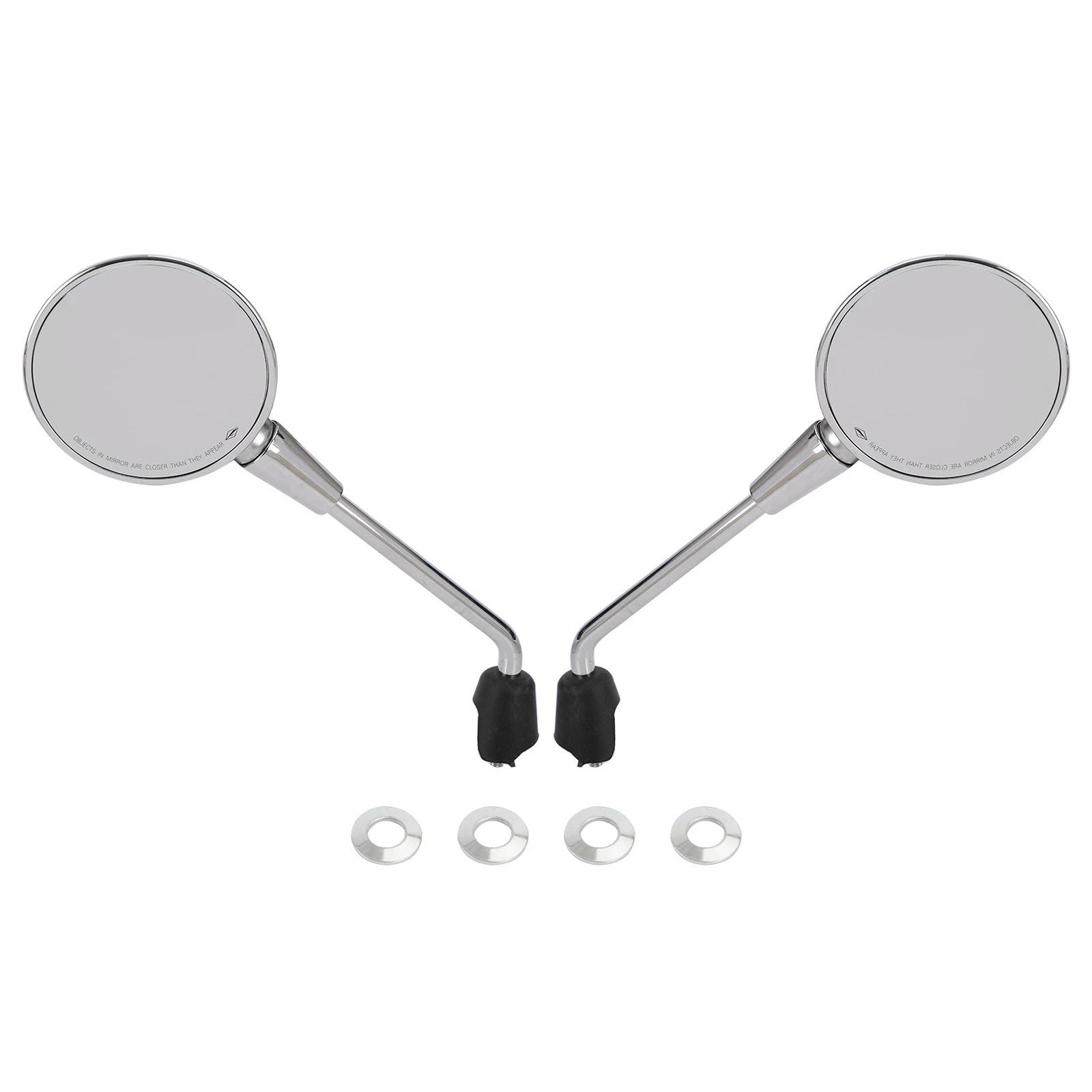 Rear View Mirror Pair Chrome for Vespa Primavera 50 125 150 (2T 4T Elettrica)