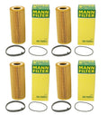 Set of 4 Engine Oil Filters for VW Touareg, Porsche Cayenne, Audi A4, A7 (2004–2021)
