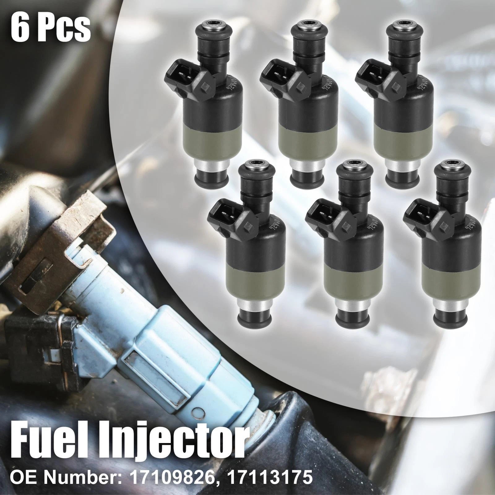 6pcs Fuel Injector 17113175 for Chevy Camaro, Pontiac Firebird (1993–1995)