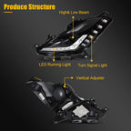 Left Side HID Xenon LED Headlight for Chevy Corvette C7 (2014–2019)