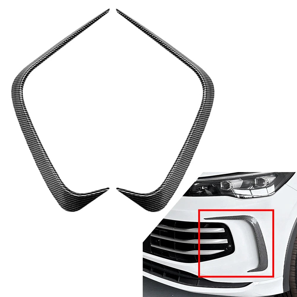 Front Bumper Air Vent Spoiler for VW Tiguan MK3 (2024–2025) Carbon Black