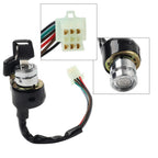 6 Pin Ignition Barrel Switch + 2 Keys for Motorcycle Scooter Quad Dirt Bike