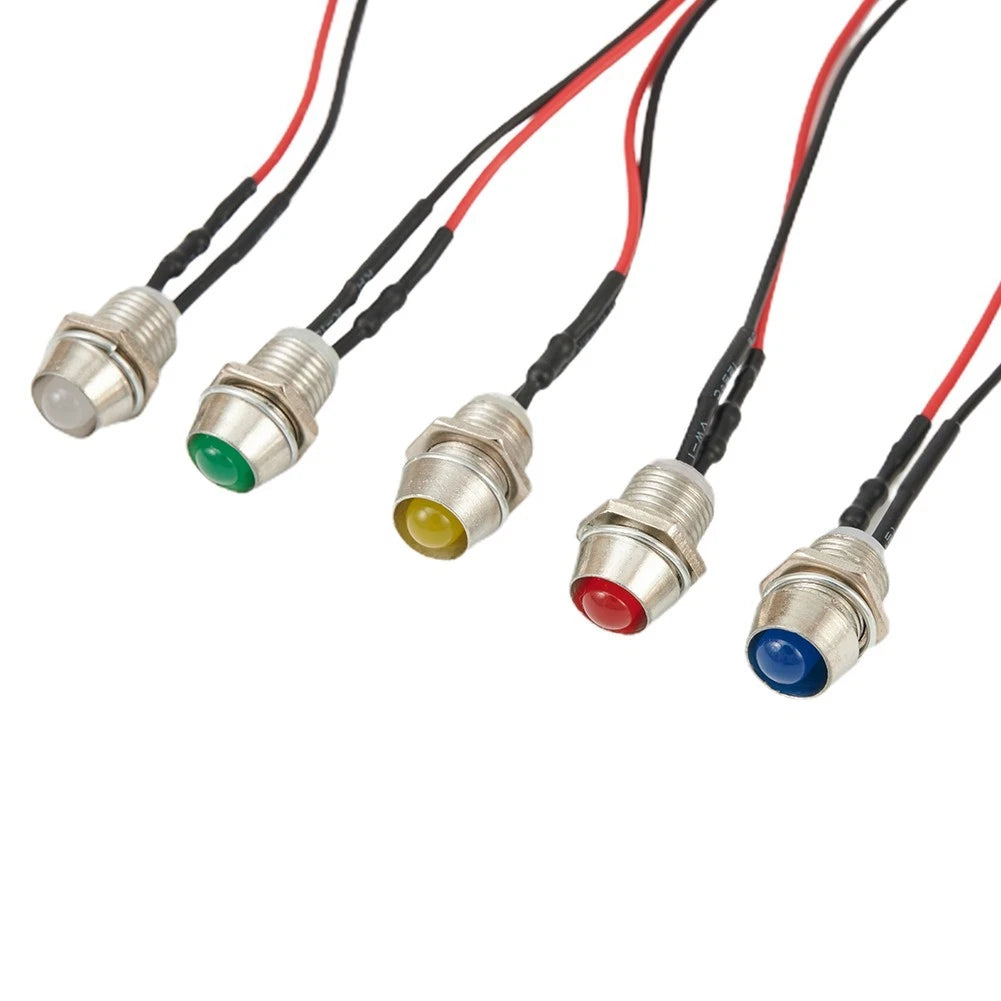 5x12V LED Indicator Light Kit for Auto Car Boat Dashboard Panel