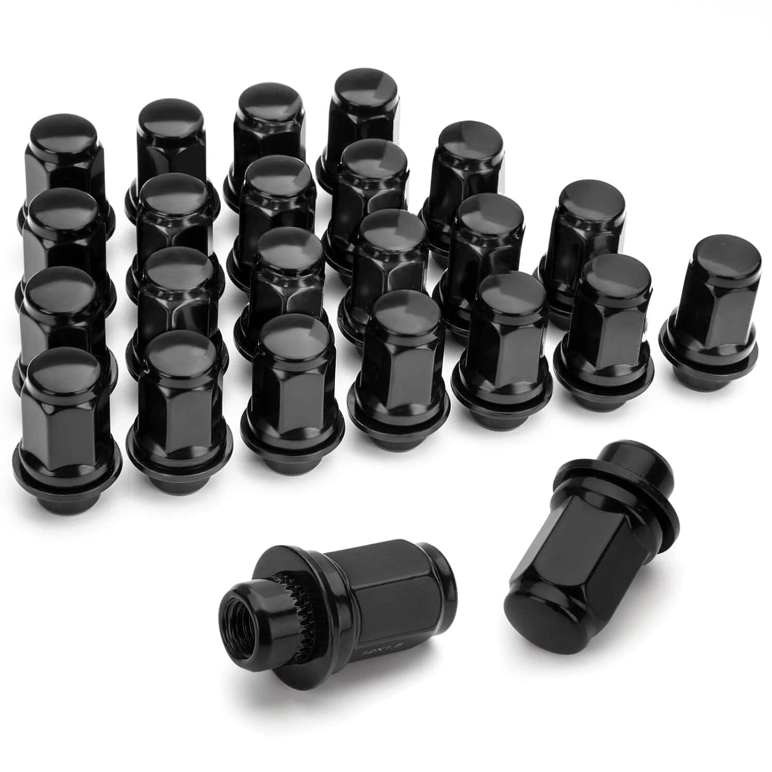 24pcs 1.85" Xtra Tall Black Lug Nuts for Toyota 4Runner Tacoma