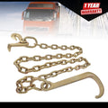5/16" x 6 FT G70 Tow Chain with J Hook for Recovery Wrecker