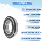 Deep Groove Ball Bearing 6006NR2RS for Scooter Skateboard (30x55x13mm)