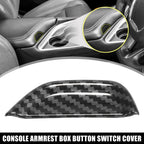 Carbon Fiber Armrest Box Button Switch Cover for Dodge Challenger (2015-2020)