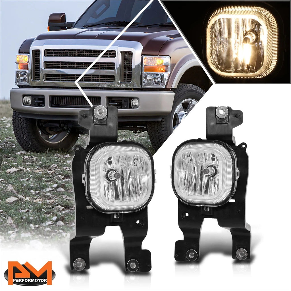 Clear Lens Bumper Driving Fog Lights for Ford F250-F550 Super Duty (2008–2010)