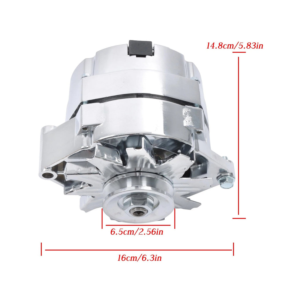 Chrome Alternator for Chevy BBC SBC 12V 110Amp (1975–1985)