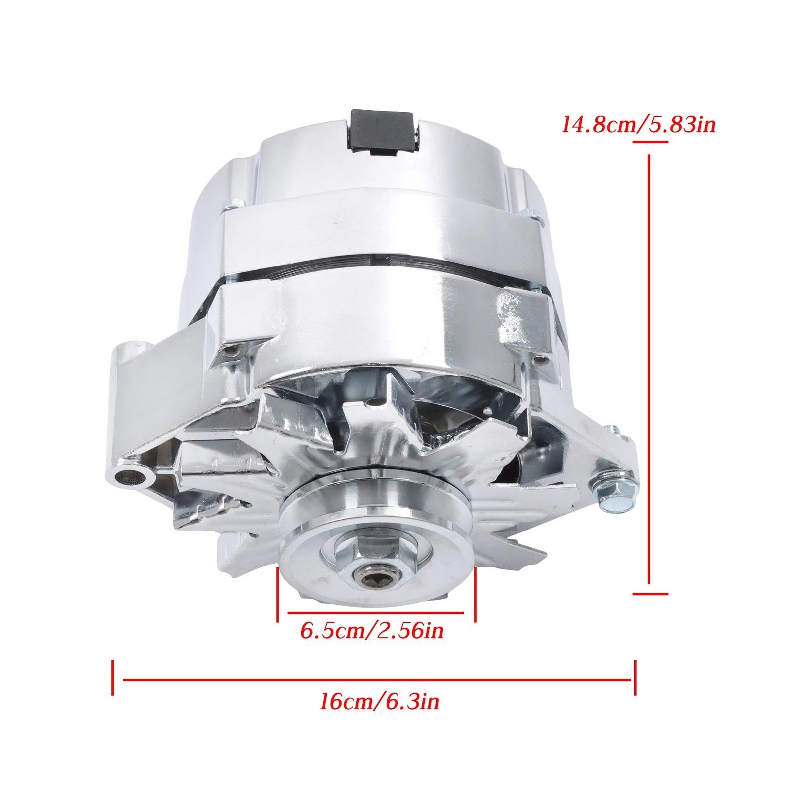 Chrome Alternator for Chevy BBC SBC 12V 110Amp (1975–1985)