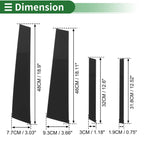 8 Pcs Door Pillar Window Trim for BMW X6 (2002–2013) Black