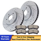 Front Slotted Brake Rotors and Ceramic Pads for Mazda 6 (2003–2008)