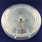 White Plastic Dome Lamp Φ155×30MM for Boat Bus Camper Van