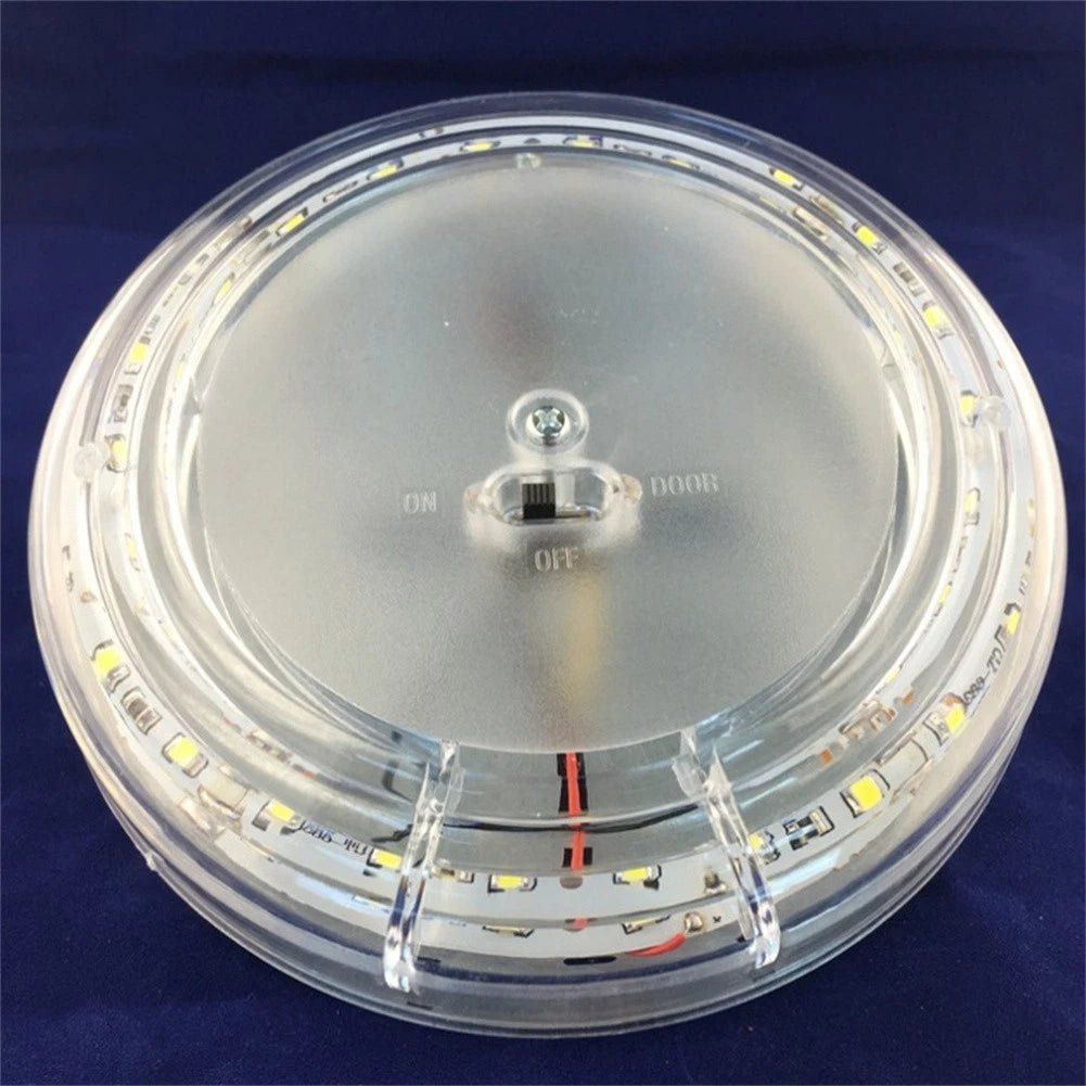 White Plastic Dome Lamp Φ155×30MM for Boat Bus Camper Van