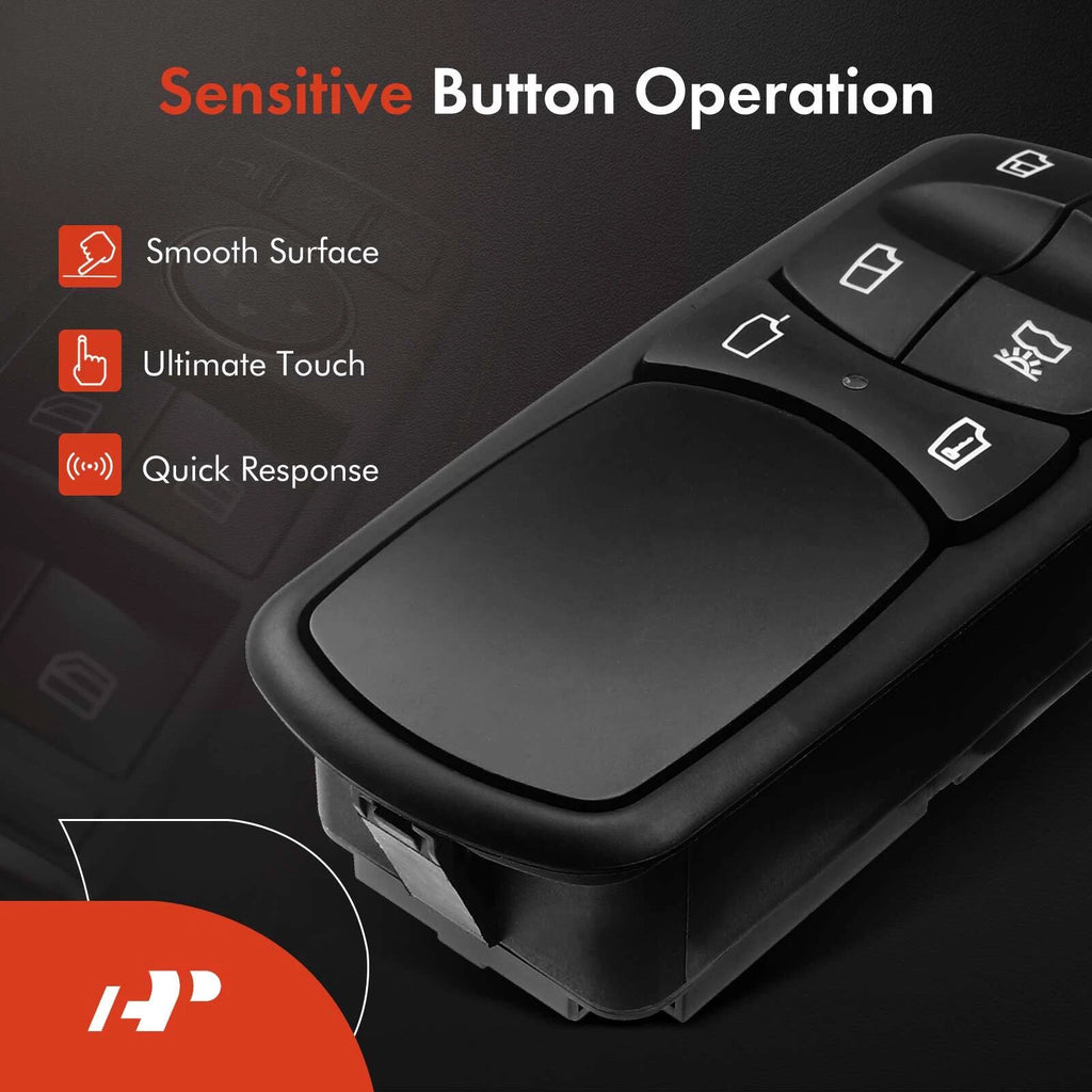 Front Left Power Window Switch for Mercedes-Benz Actros (1996-2002)