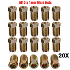 10mm X1mm Metric Male Tube Nuts For 3/16 Brake Line Copper Brake Pipe