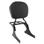 Chrome/Black Sissy Bar Backrest Luggage Rack for Harley Softail (1984-2005)
