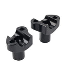 2" Straight Handlebar Risers Black for Harley Dyna Sportster Softail