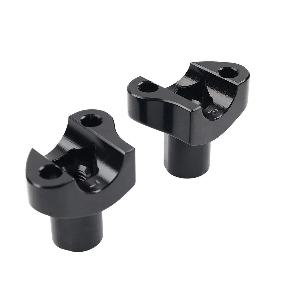 2" Straight Handlebar Risers Black for Harley Dyna Sportster Softail