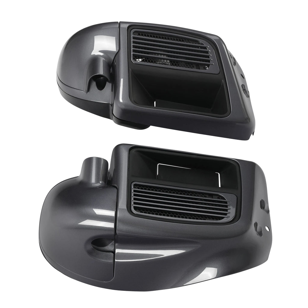 Lower Vented Fairings for Harley Road Glide (2014–2024) Gauntlet Gray Metallic