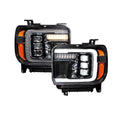 LED Projector Headlights Replacement Pair for GMC Sierra 1500 (2014–2018)