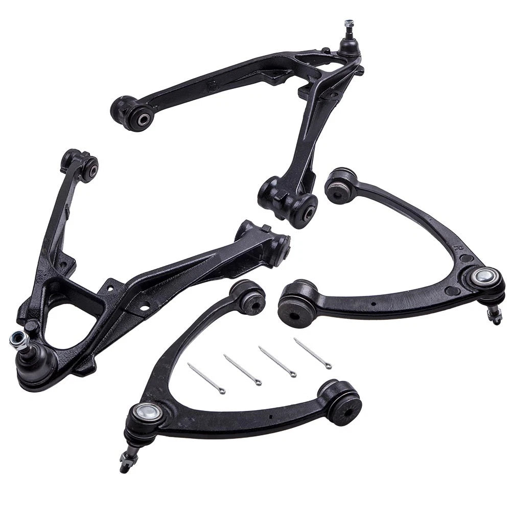 4X Front Upper Lower Control Arms for Chevy Silverado Sierra 1500 Yukon (2007–2015)