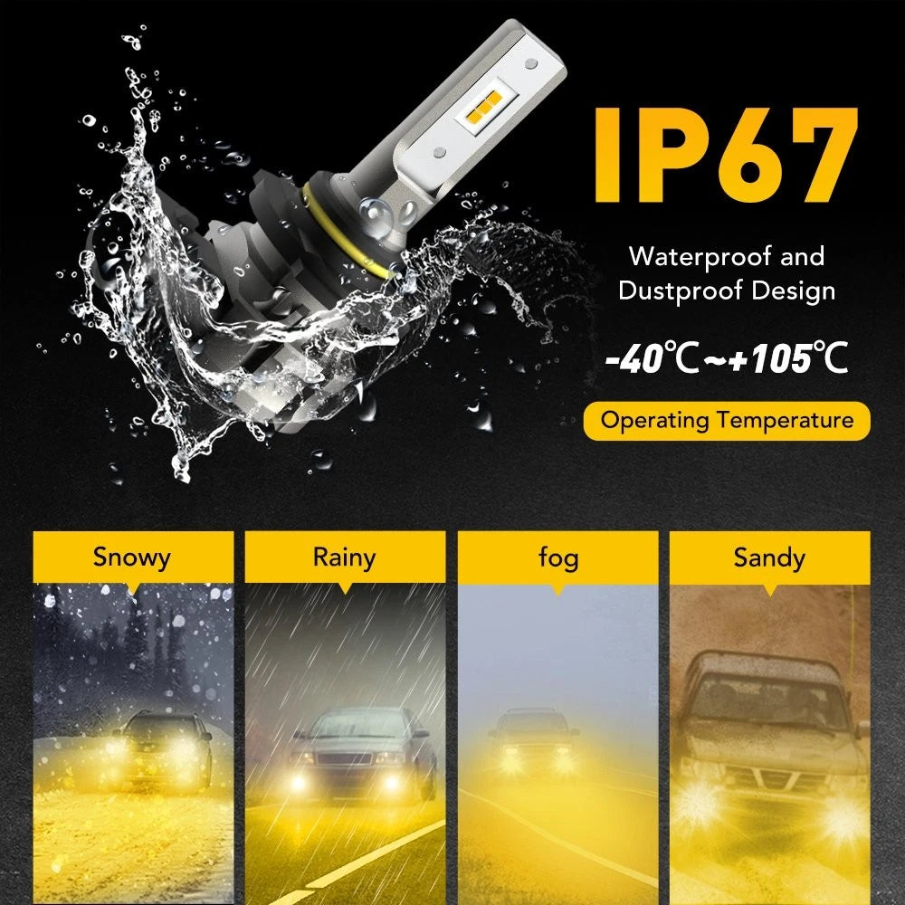 4X H10 Canbus LED Fog Lights Bulb for RAM 1500 2500 3500 (9140 9145)