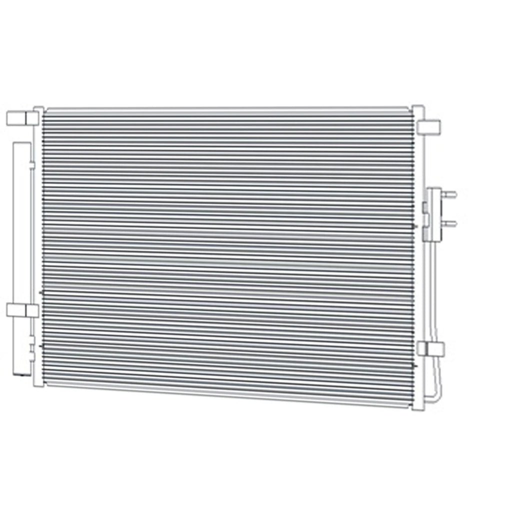 Replacement A C Condenser w Subcooling for 2016-2018 Kia Sorento