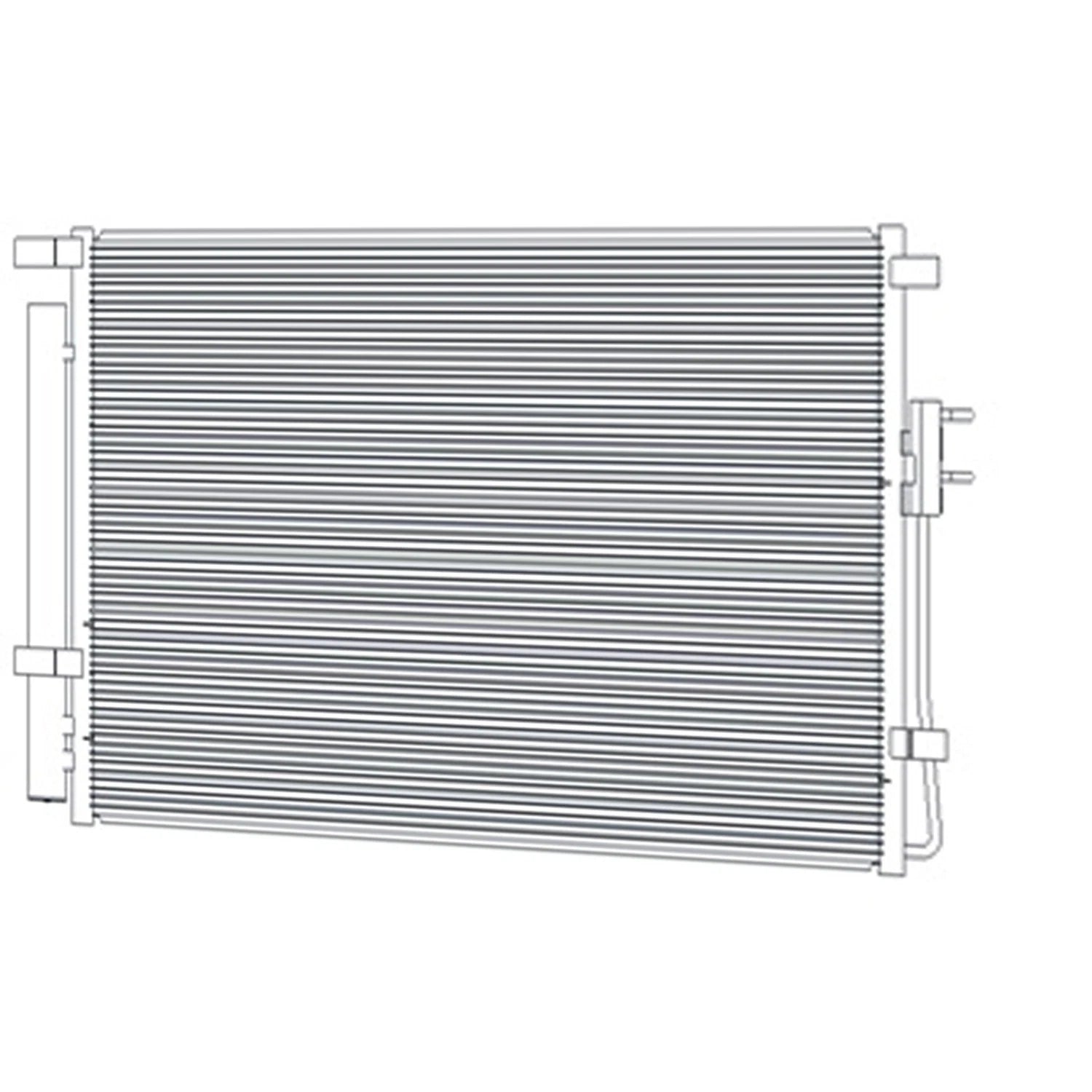 Replacement A C Condenser w Subcooling for 2016-2018 Kia Sorento