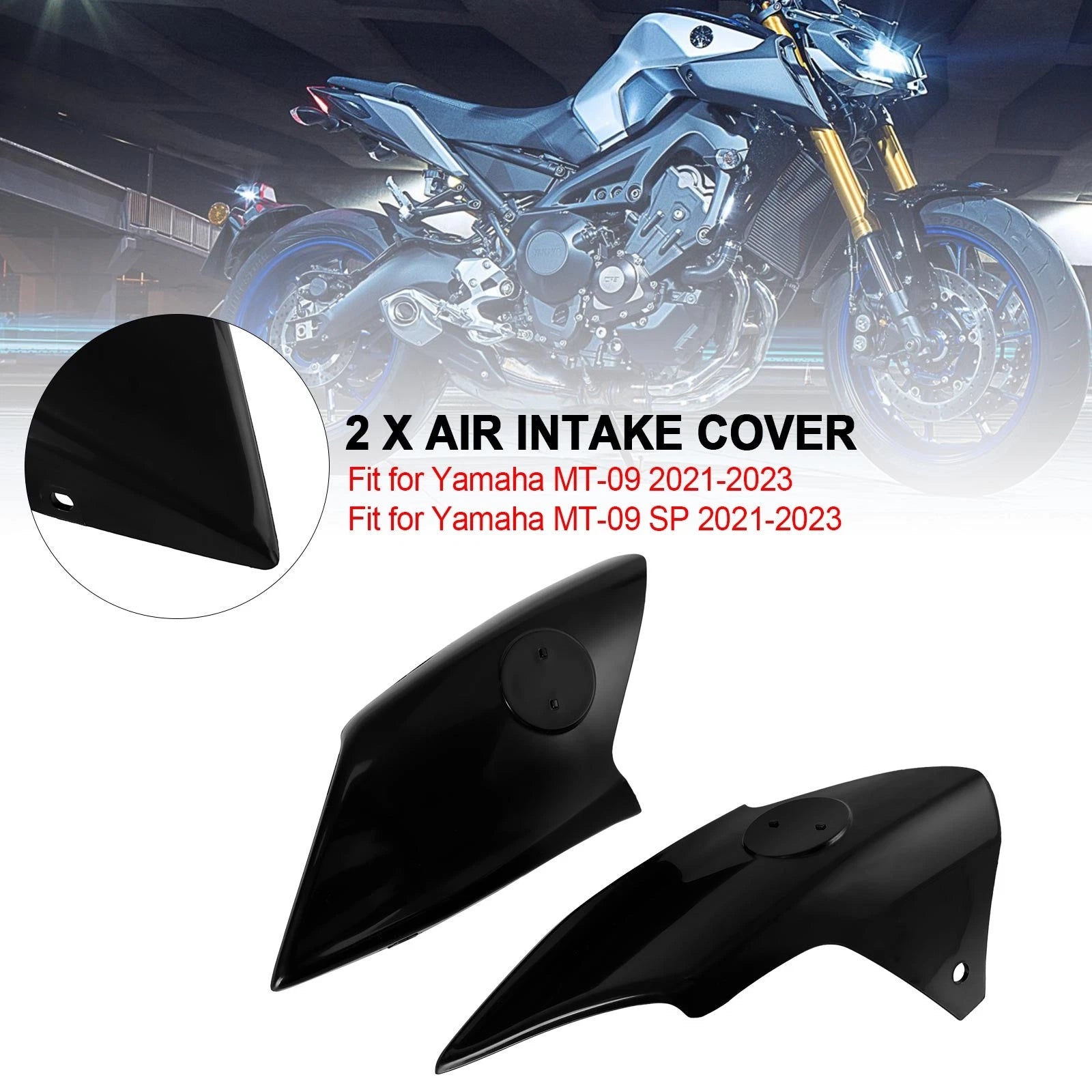 Air Intake Vent Cover Side Panels for Yamaha MT-09 / MT-09 SP (2021–2023)