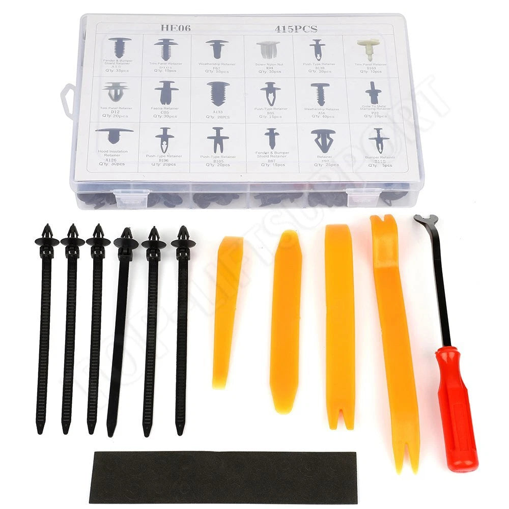Set of 456 Car Retainer Clips Plastic Fasteners